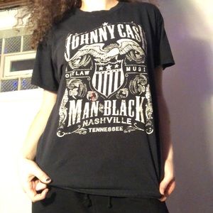 Tee shirt Johnny Cash black tee